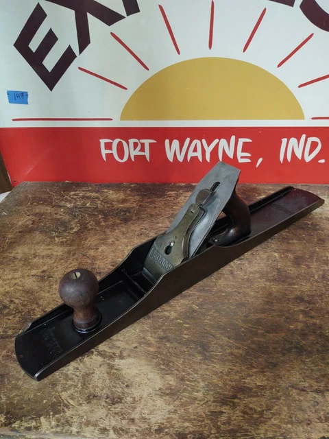 Vintage Stanley Bedrock #607 Smooth Bottom Wood Plane Y Logo Blade