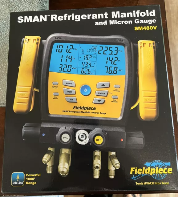 Fieldpiece SM480V Wireless 4Port SMAN Refrigerant Manifold Micron Gauge Free Shp Fieldpiece SM480V Wireless 4Port SMAN Refrigerant Manifold Micron Gauge Free Shp