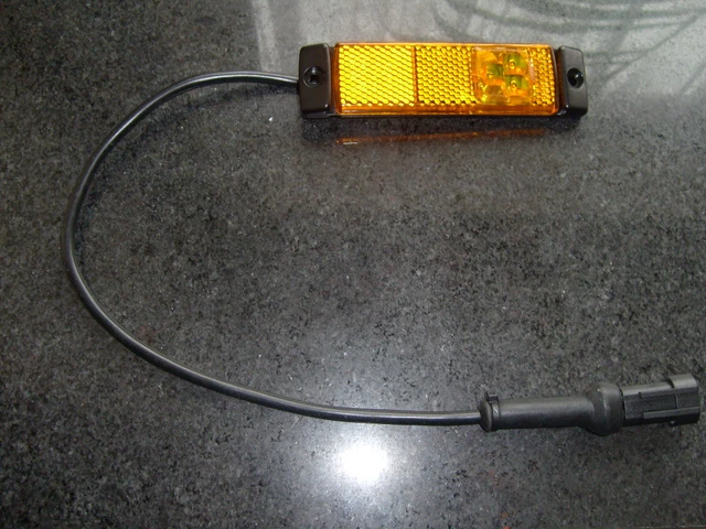 thumbnail image 2 of HELLA 80mm Round Amber/Orange Side Marker Light Lamp – 2BA001259611, K23267 – Made In Germany 2 of 3