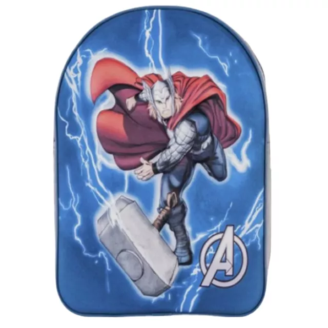 Marvel Avengers Thor 3D Character Boys Kids Backpack Rucksack School Bag bnwt