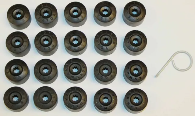 Tappi Copri Dado Ruota Originali Vw Golf Cc Passat Touareg 20 Pz 1K06011739B9