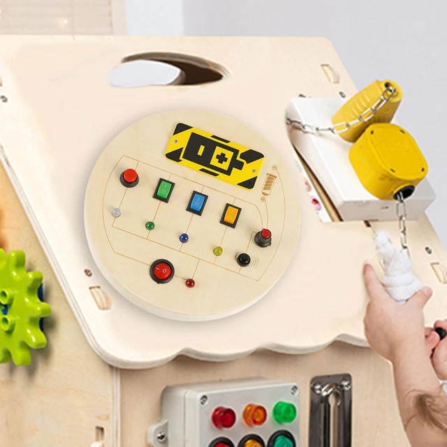 Busy Board with Toddlers Lights Switch Busy Board Sensory