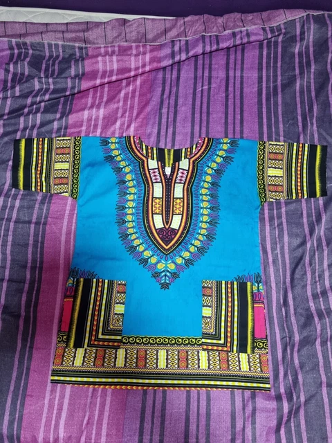 T-shirt vintage unisex costume tradizionale africano tribale Dashiki stampa unisex taglia XL