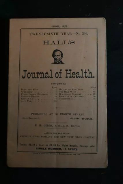 1879 Halls Journal of Health - Hollow Suppositories -