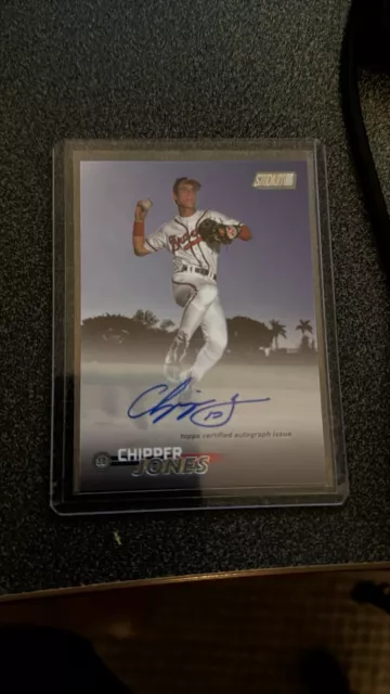 2023 Topps Stadium Club - Autographs #SCBA-CJ Chipper Jones (AU)