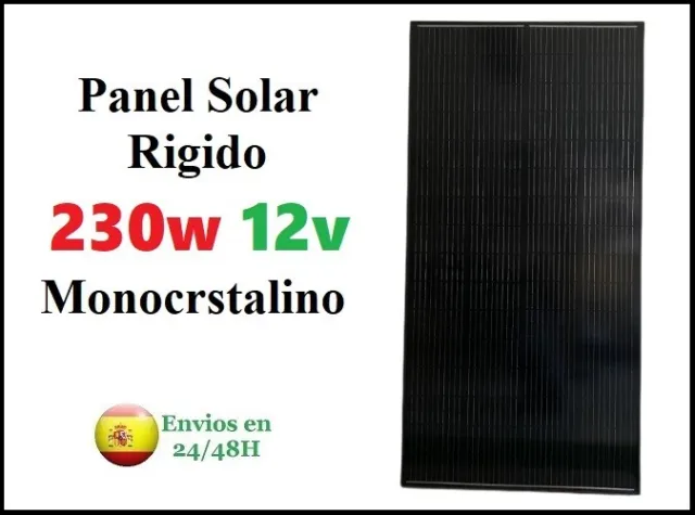 Placa Panel solar 230w 12v Monocristalino