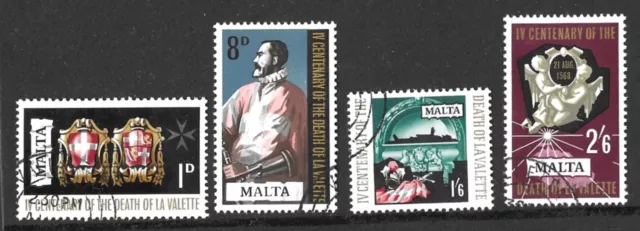 Malta 1968 400th Anniv. of the death ofJean de la Valette Death4 x Values Used