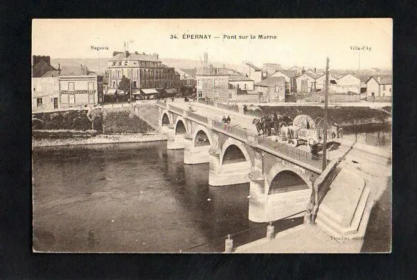 CPA EPERNAY- Pont sur la Marne