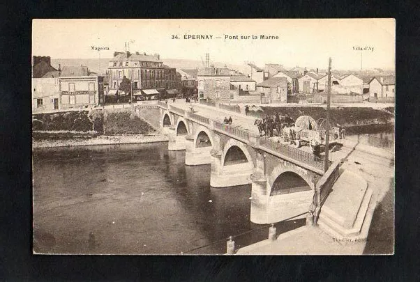 CPA EPERNAY- Pont sur la Marne