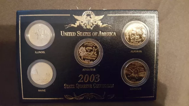 2003 Gold Plated United States of America State Quarter Collection