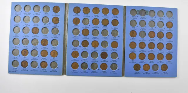 Partial Set 1909-1940 Lincoln Wheat Cent Album - Early Dates Collection *308