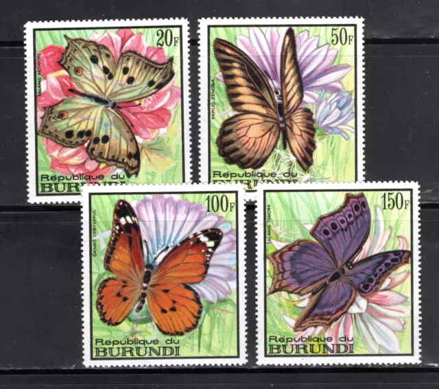 Burundi Stamp Scott #252-255, Butterflies, Set of 4, MLH, SCV$47.00