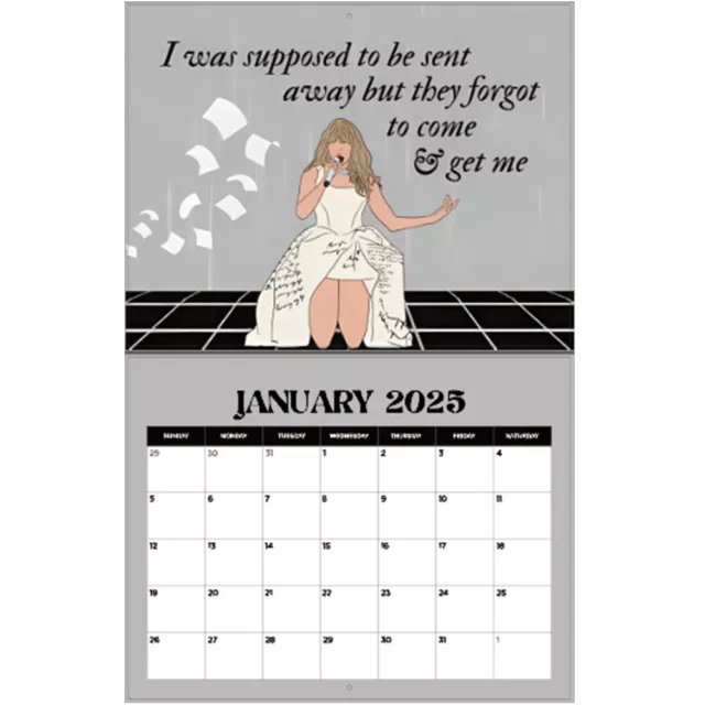 TAYLOR SWIFT 2025 Calendar Eras IN MY 2025 ERA Calendar Gifts For Music
