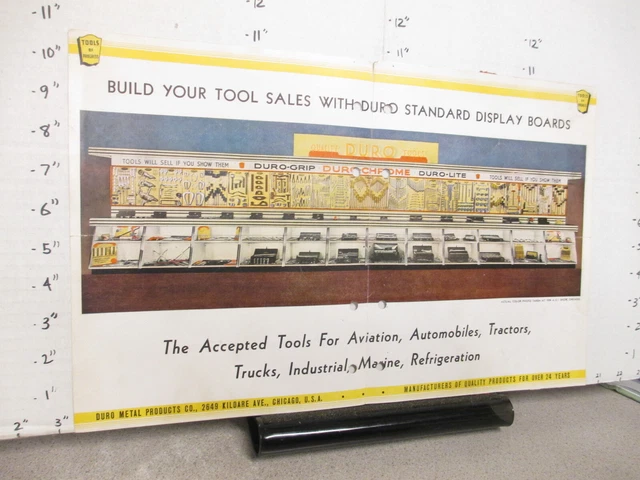 DURO 1940 tool box aviation car truck industrial store display sales catalog