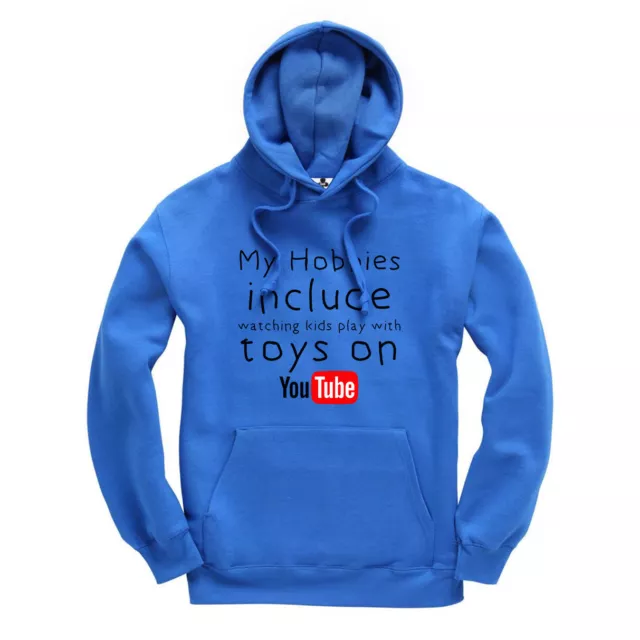 My Hobbies Include Watching Kids Play On Toys On YouTube Kids Hoodie Ages 3-13