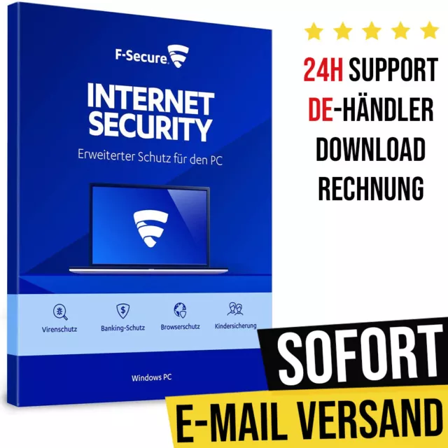 F-Secure Internet Security 2024 - 1PC, 3PC, 5PC | 1 Jahr, 2 Jahre, 3 Jahre