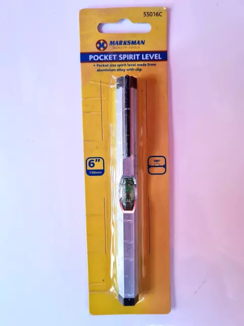 5” / 125mm Aluminium Mini Pocket Spirit Level Pen Style Clip DIY Small Size