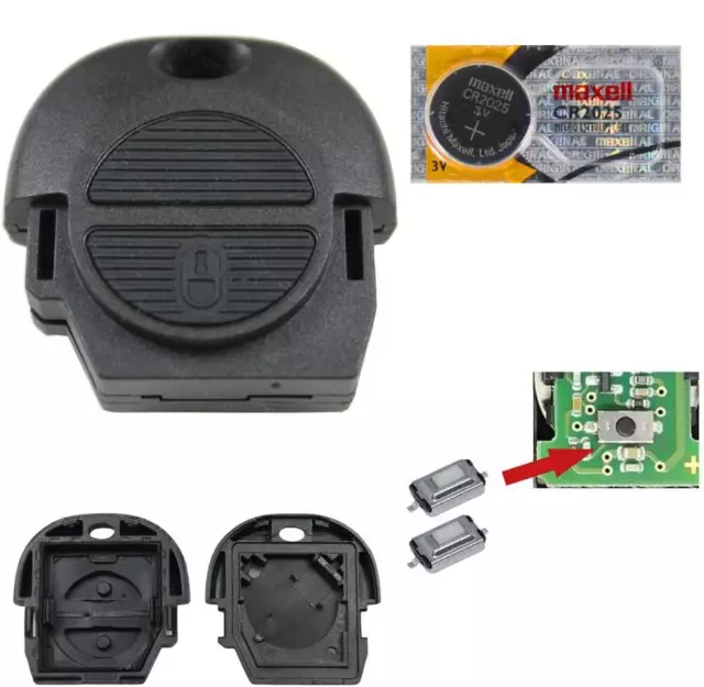 Kit de Réparation Télécommande clé compatible Nissan X-TRAIL NAVARA ALMERA TERRA