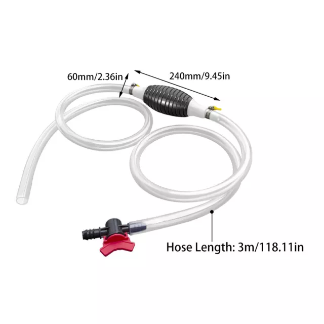 Leakproof Hand Siphon Durable Portable Flow Valve Fuel Transfer Pump With Hose