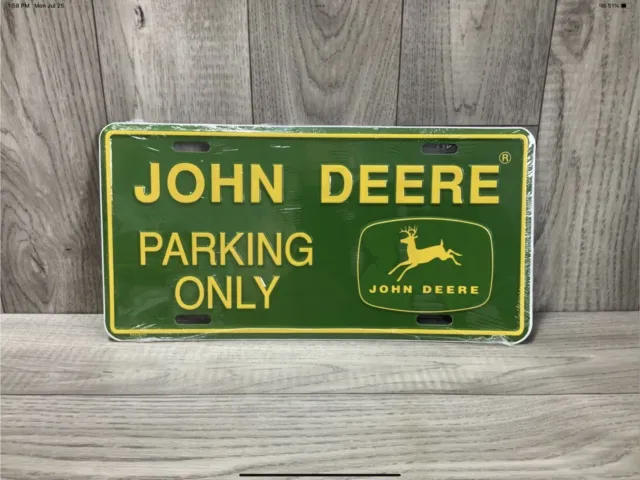 JOHN DEERE PARKING ONLY License Plate Sealed