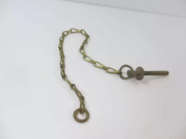 Victorian Brass Plug Chain Waste Lighting Hanger Chandelier Light Antique 34cm
