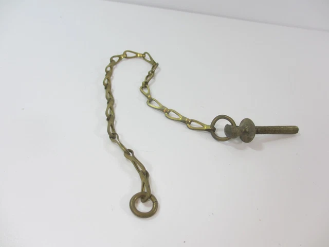 Victorian Brass Plug Chain Waste Lighting Hanger Chandelier Light Antique 34cm