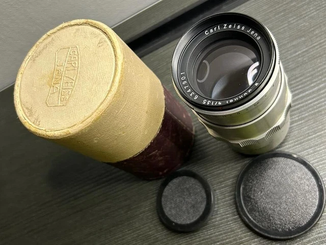 Vintage Carl Zeiss Jena Sonnar 4/135mm M42 Mount - OVP & caps