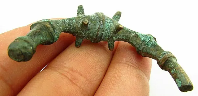 STUNNING ANCIENT CELTIC BRONZE BROOCH - FIBULA circa 100 BC  (3003)