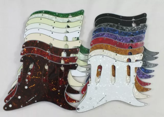 PLAQUE À GRATTER STRATOCASTER Pickguard SSS pour s'adapter à USA/Mex Fender en 18 couleurs