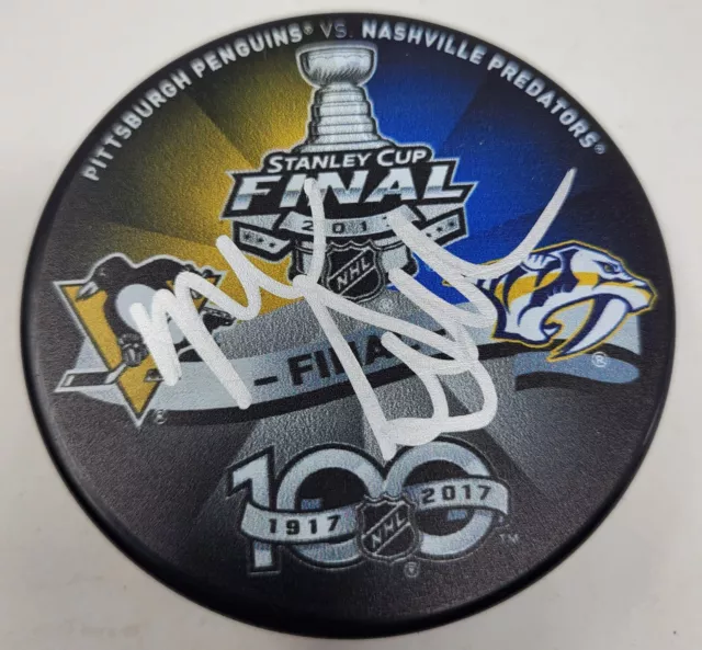 Mike Sullivan Signed Autographed Puck Pittsburgh Penguins 2017 Stanley Cup