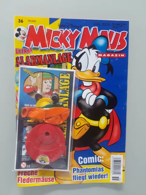 Micky Maus Heft 36 2002 aus Sammlung Walt Disney mit Beilage Alarmanlage