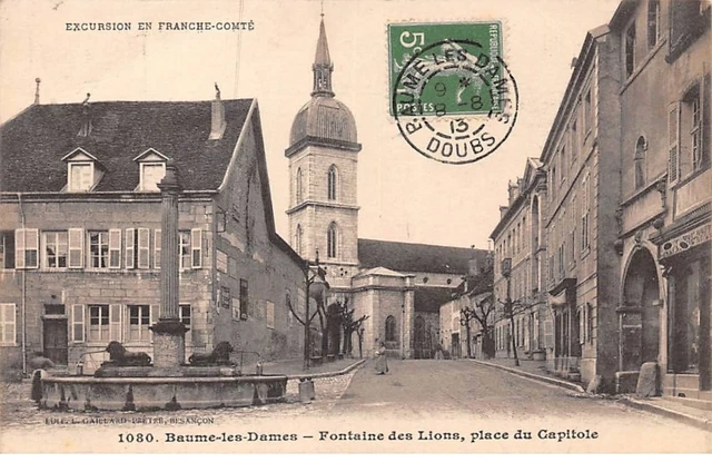 25-SAN59009-BAUME-LES-DAMES.Fountain of Lions.Place du Capitole