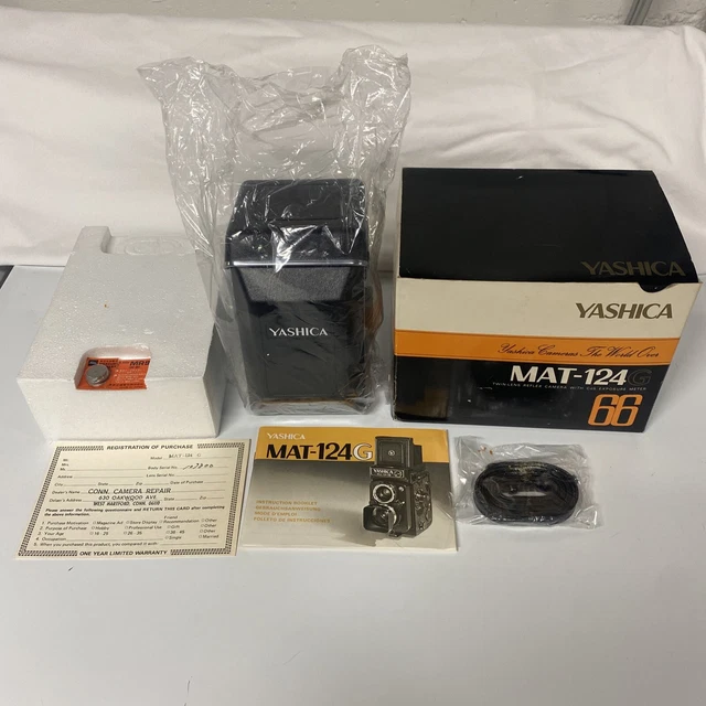 Nueva Cámara Yashica Mat-124G De Colección Nueva De Lote Antiguo En Caja Original