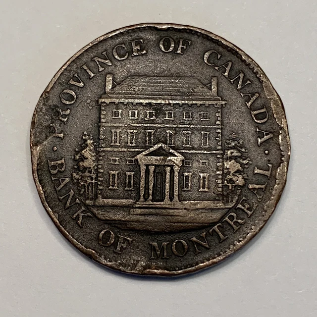 1844 Canada Half Penny Bank Token  FREE SHIPPING