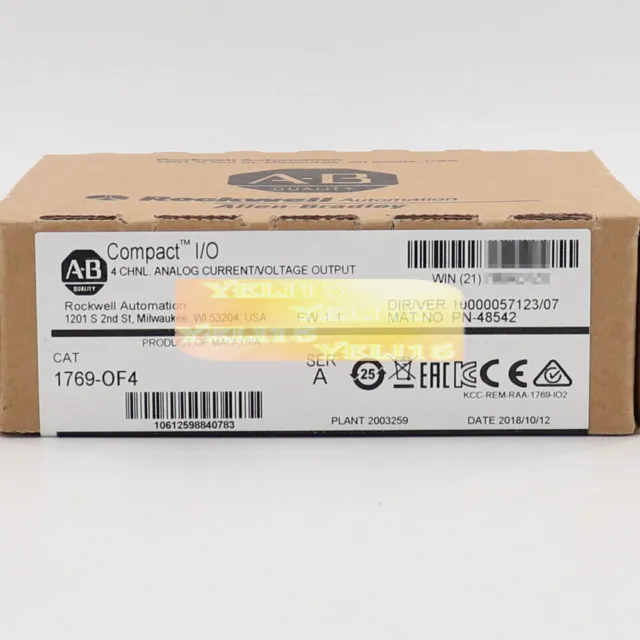 1769-OF4 SER A CompactLogix Analog Output Module 1769OF4 New Factory Sealed AB