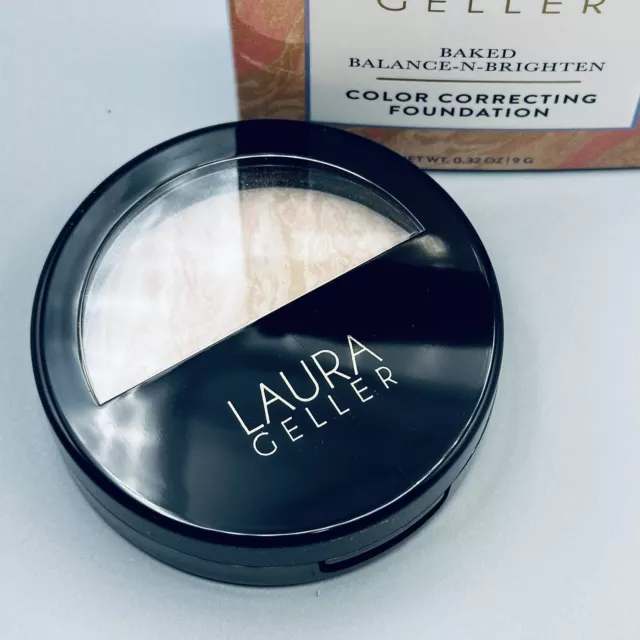 Nueva en caja base de porcelana Laura Geller horneada Balance-n-Brighten tamaño completo 0,32 oz