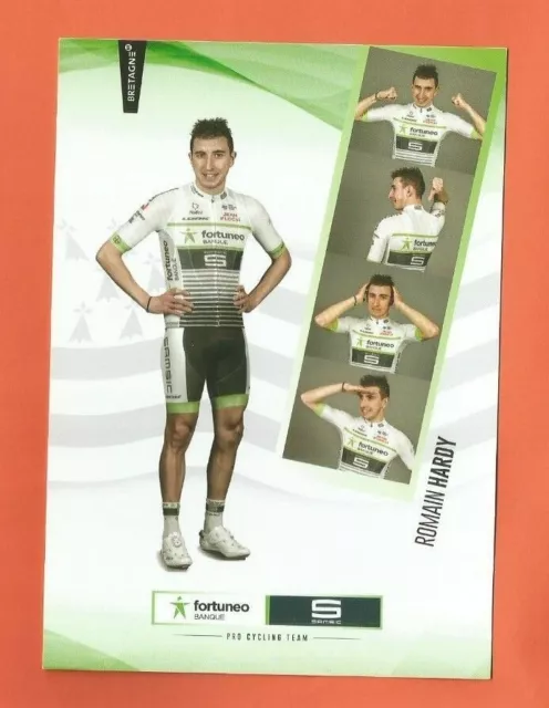 CYCLISME carte cycliste ROMAIN HARDY équipe FORTUNEO SAMSIC 2018