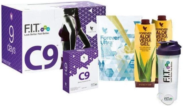 Paquete de 9 Forever Living Clean - Nuevos Sabores - Baya - Melocotón - Plan de Desintoxicación de 9 Días