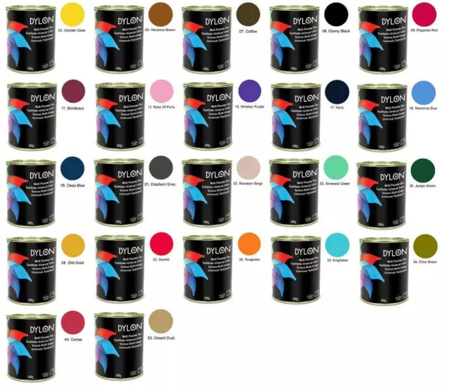 Dylon Multi Purpose Hand & Machine Fabric Dye 500g Tin