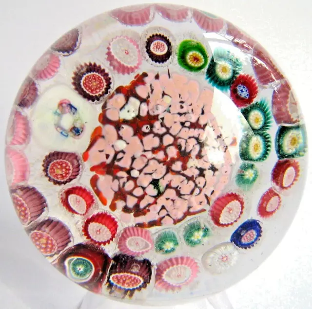 Briefbeschwerer Paperweight FRANKREICH BELGIEN FACTORY 11 Concentric Millefiori