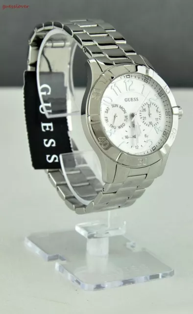 FREE Ship USA Chic Ladies Watch GUESS Silver Stainless Steel Women Lovely