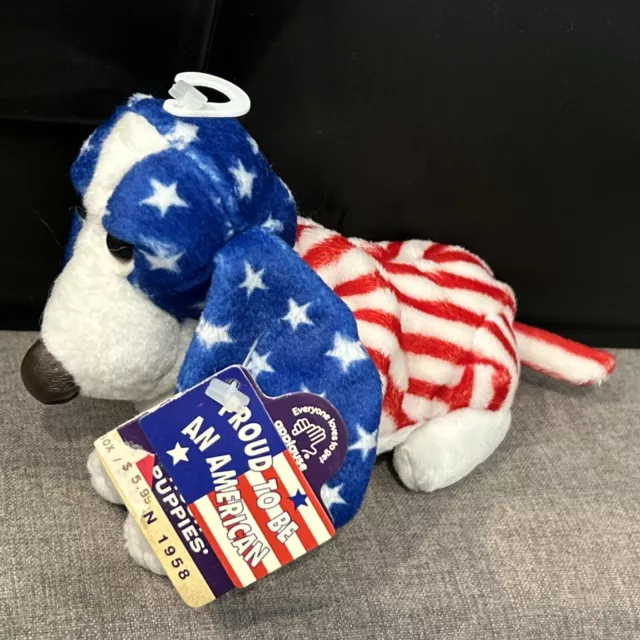 Applause Hush Puppies Plush Proud To Be An American Basset Hound Patriotic 8"