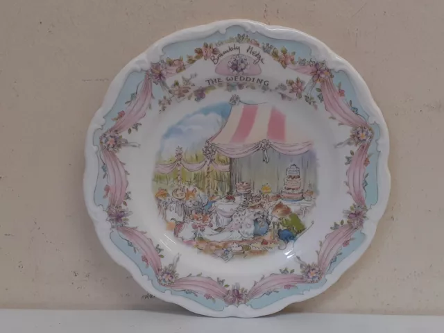 Royal Doulton Brambly Hedge ‘The Wedding’ Decorative Plate 20cm Vintage 1987