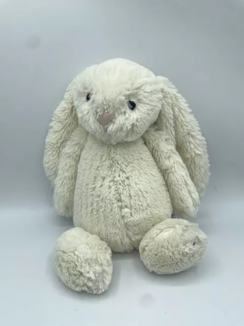 Jellycat Bashful White Cream Bunny Stuffed Animal 12" Rabbit Lovey Soft