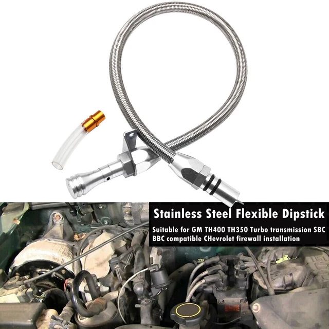 FLEXIBLE STAINLESS TRANSMISSION Dipstick for Chevy GM TH350 Tranny 350