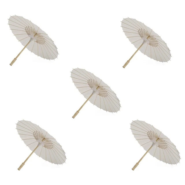Ombrelli per piante da esterno, 4 pezzi regolabili in altezza e angolo da giardino per ombrelloni da sole e pioggia, 63 cm, grande set di ombrelloni per piante in vaso, aiuole da