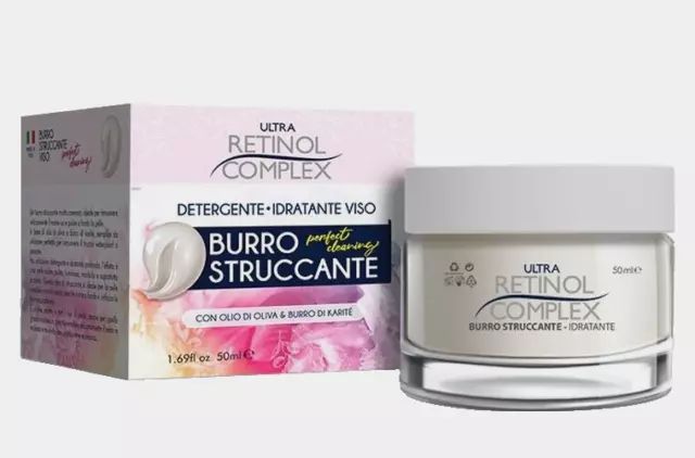 Burro Struccante Retinol Complex 50Ml Detergente Viso Idratante Skin Care Pelle
