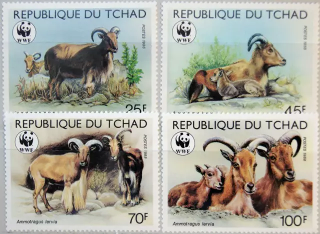 CHAD CHAD 1988 1171-74 WWF Bee Jumper Nature Conservation Animals Animals Fauna MNH