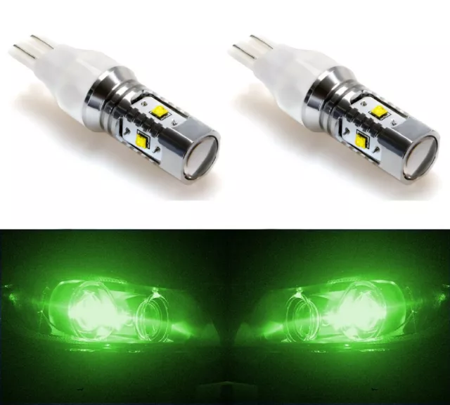 LED Léger 30W 921 Vert Deux Ampoules Arrière Dessus de Rechange Lampe Orig. Show