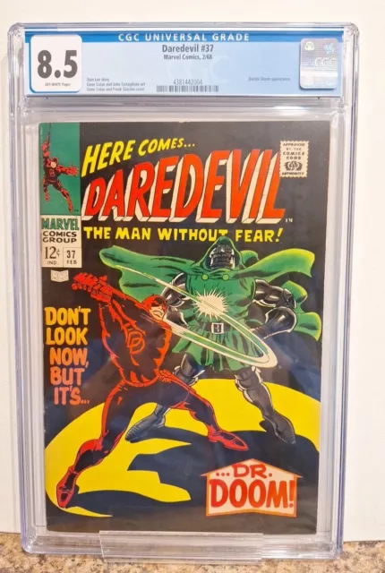 Daredevil #37 1968 CGC 8.5 Off White Pages Doctor Doom Cover! New Case!